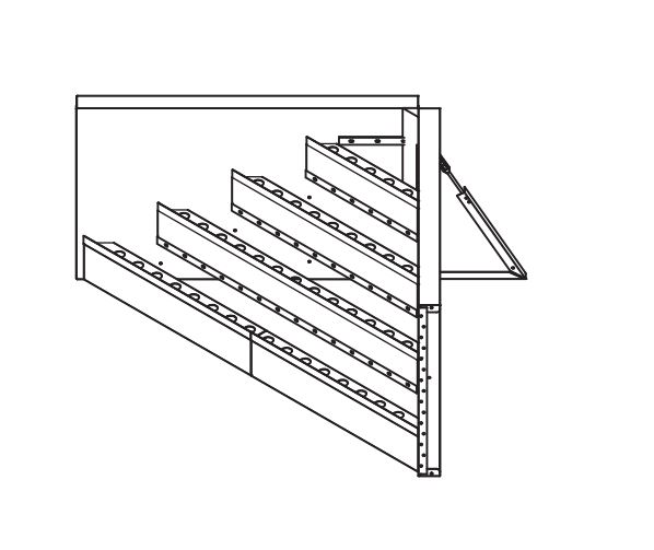 6" Radius Steel Corner Step 4 Tread 48" (9' x 9')
